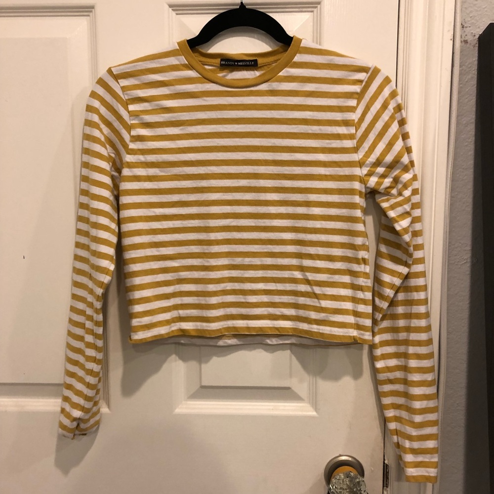 Brandy yellow white striped long sleeve